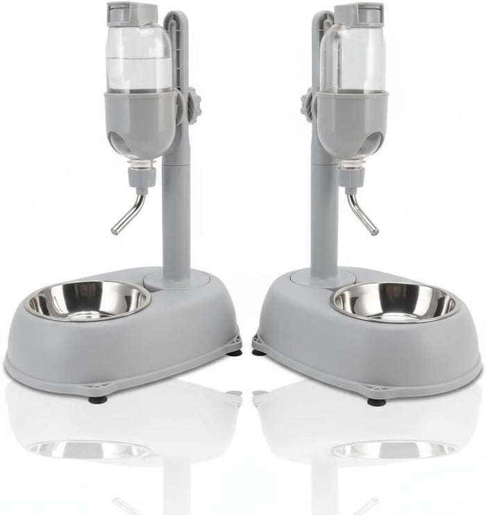 2-in-1 Large Dog Water Bowl Dispenser – Adjustable Stand Dog Bowls & Feeders Pet Clever