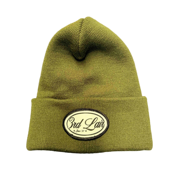 3RD LAIR ECLIPSE LOGO PATCH CUFF BEANIE (OLIVE)