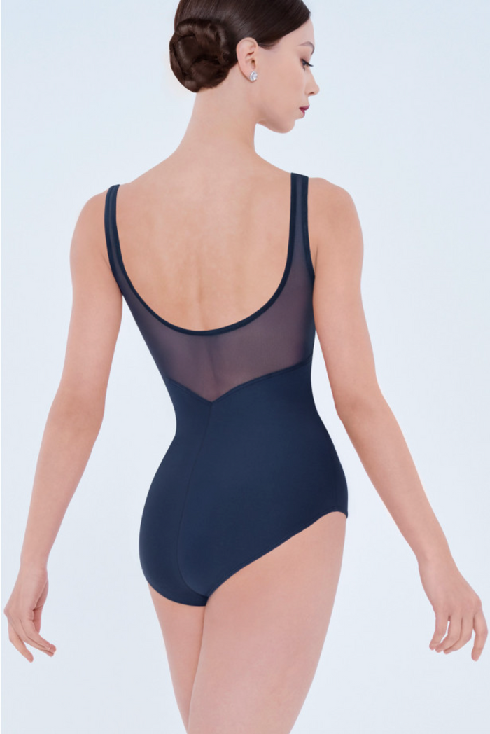 Alva Wide Strap Mesh Leotard - Wear Moi