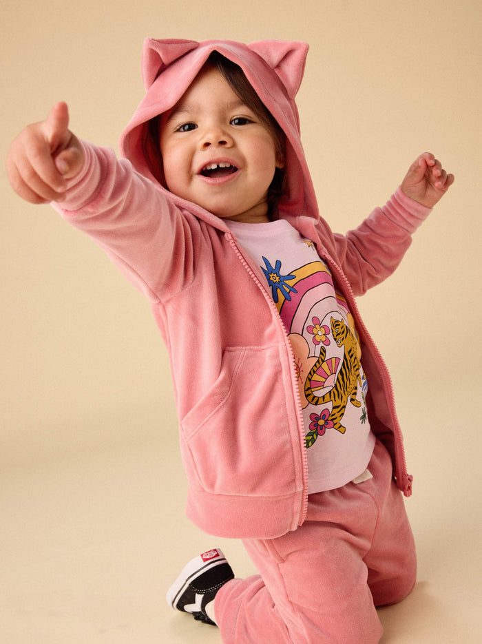 Cat Ears Velour Hoodie