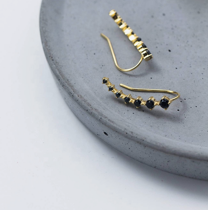 Classic Black Climber Earring
