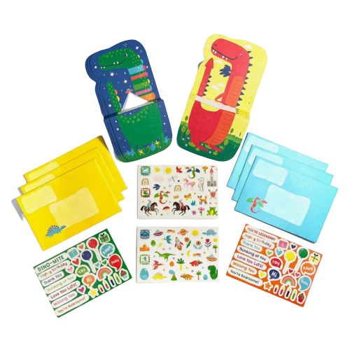Dinos & Dragons Sticker and Card Set