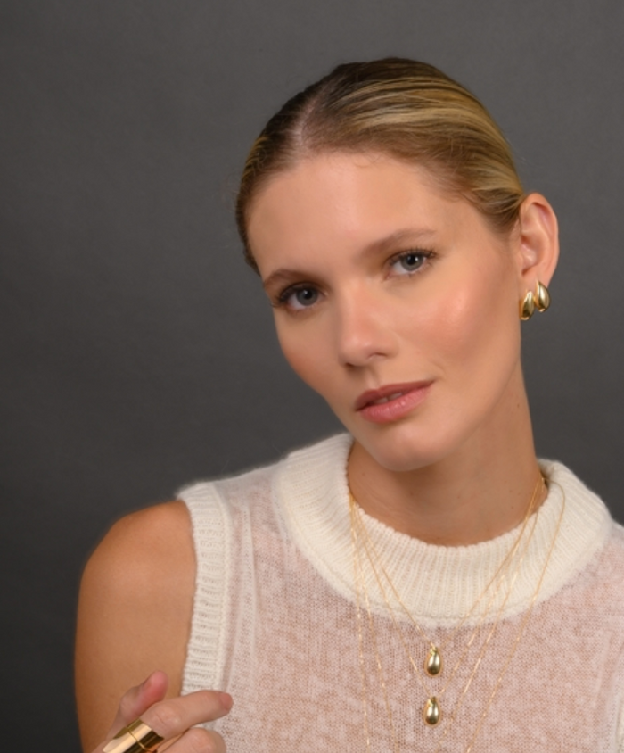 Drop Gold Earrings - Small