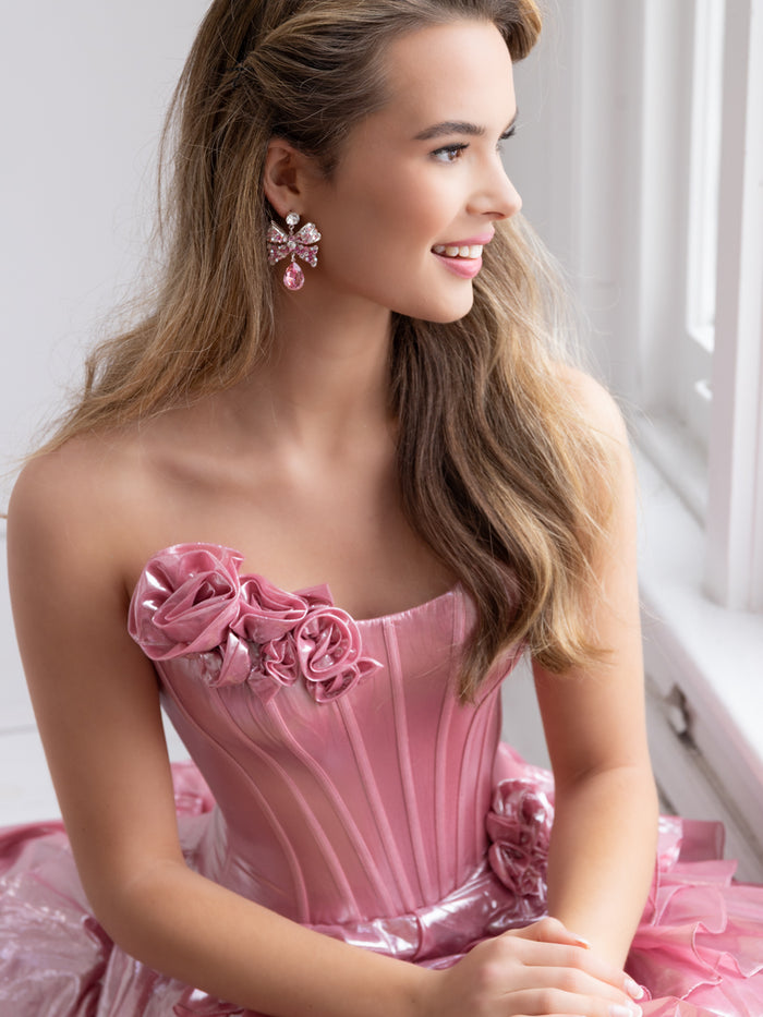 Eliza Benton Abby Earring Rose