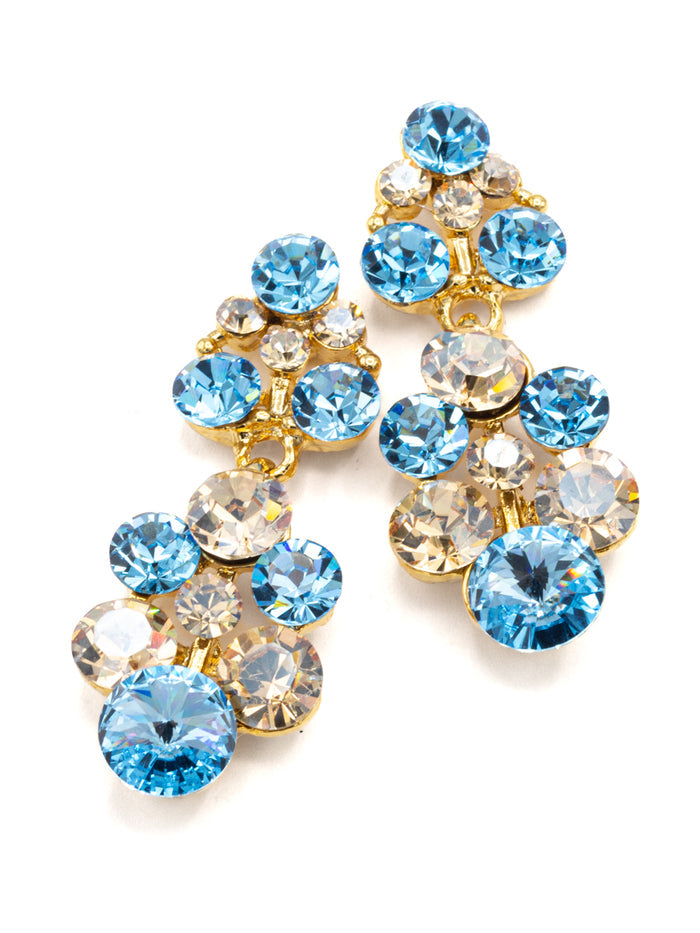 Eliza Benton Grace Earring Aqua/Gold Mix