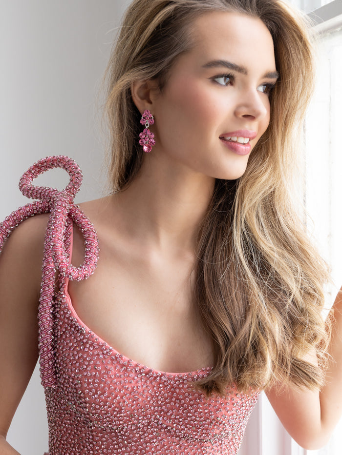 Eliza Benton Grace Earring Light Rose