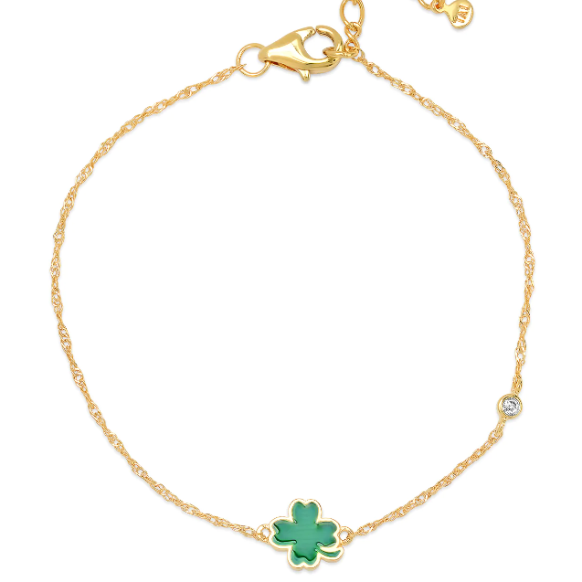 Enamel Clover Chain Bracelet