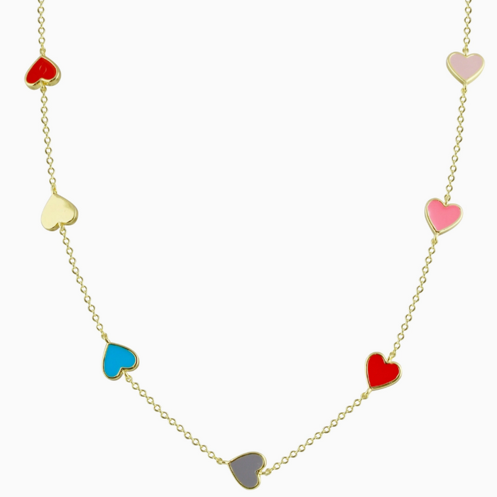 Enamel Heart Necklace