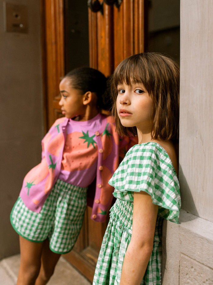 Flutter Sleeve Smocked Dress