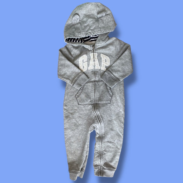 gap hooded romper 18-24m
