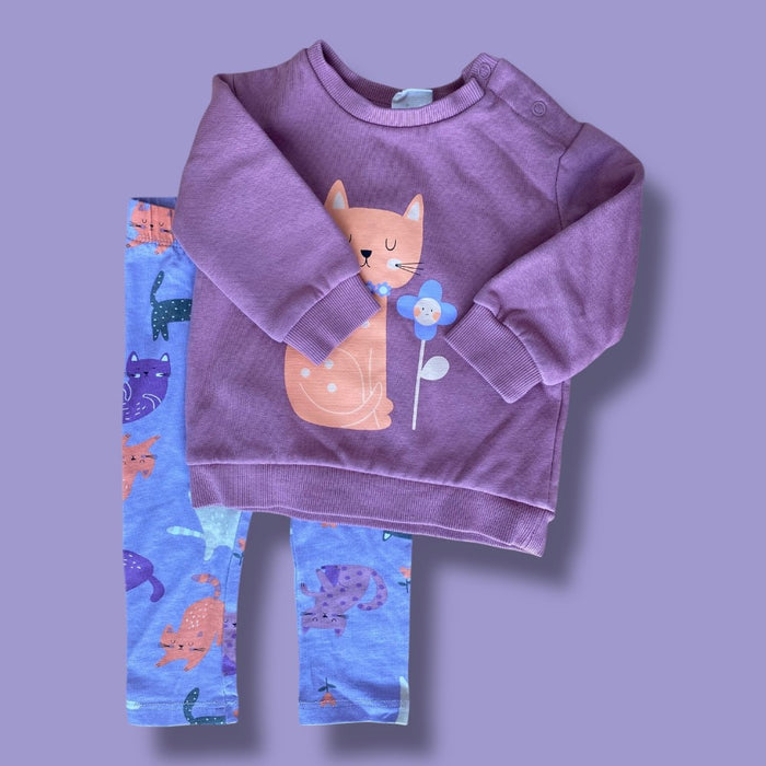 mandarine & co cat 2 piece set 6m