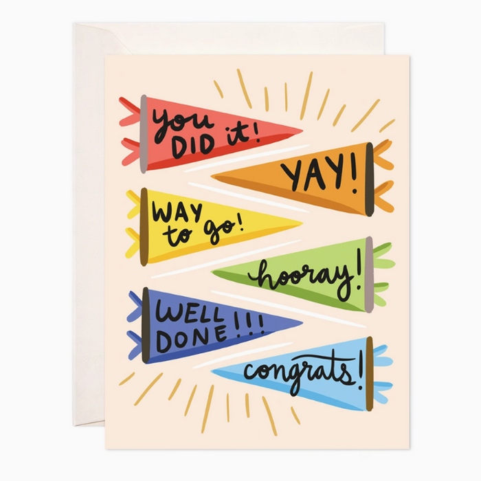 Pennant Congrats Card