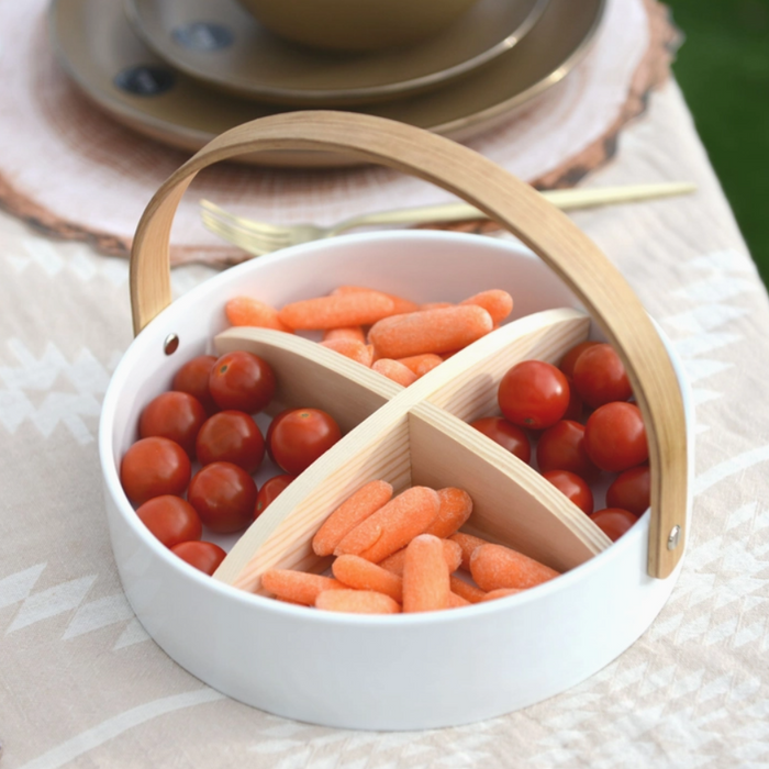 Porcelain and Bamboo Basket