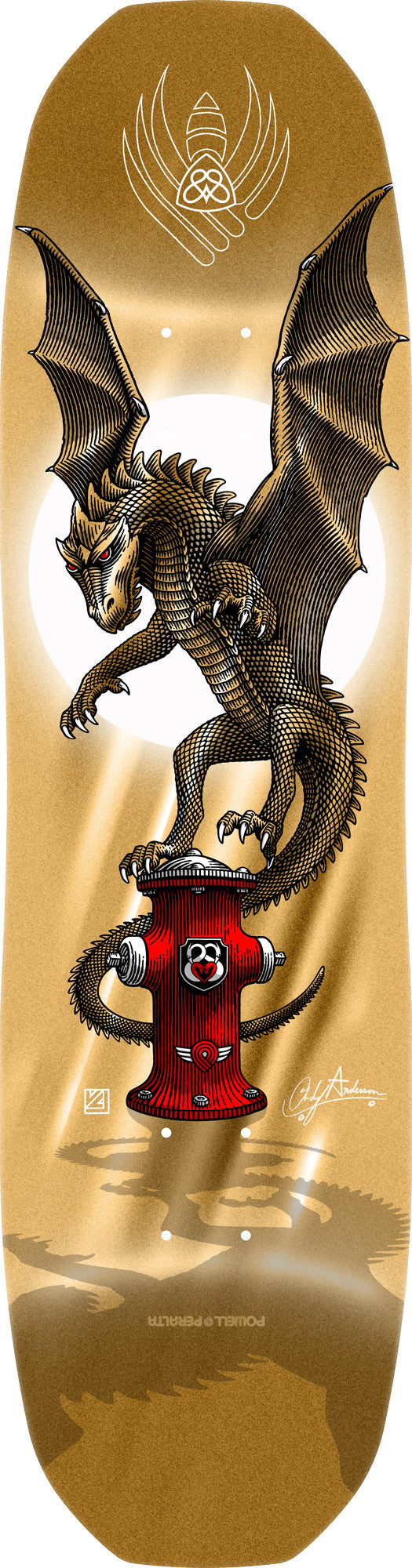 POWELL PERALTA ANDERSON PRO FLIGHT HYDRANT GOLD FOIL DECK