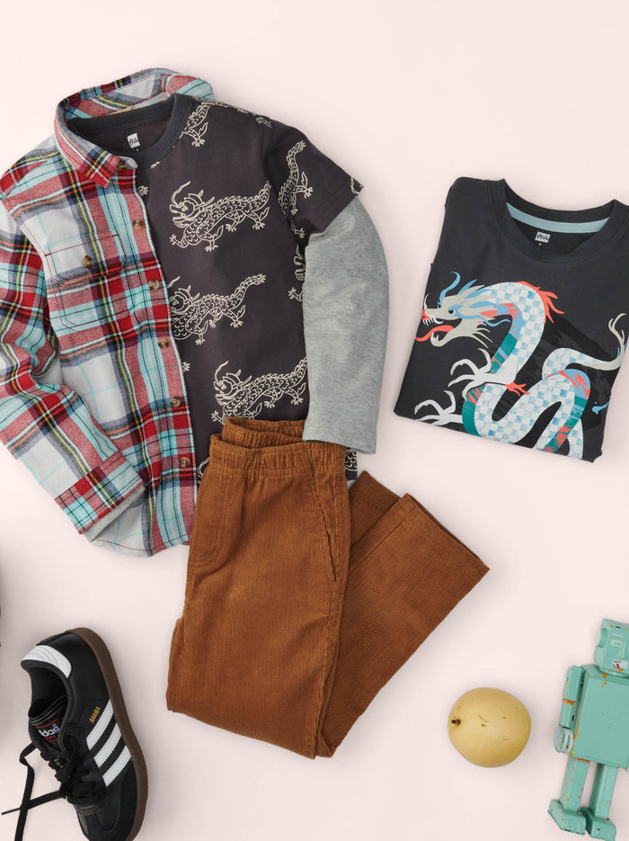 Printed Layered Sleeve Tee