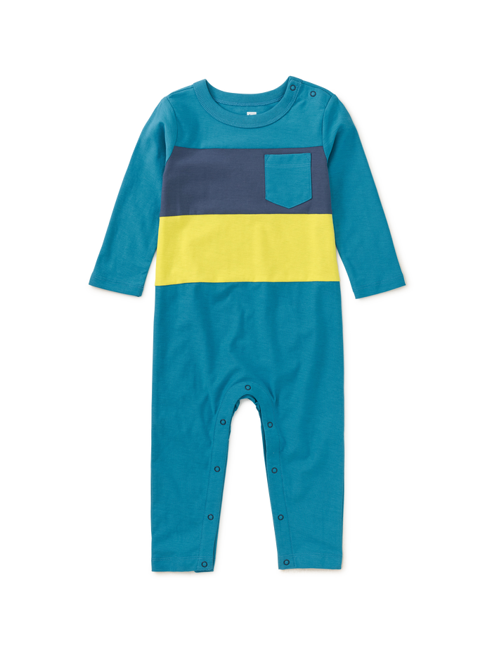 Striped Pocket Baby Romper