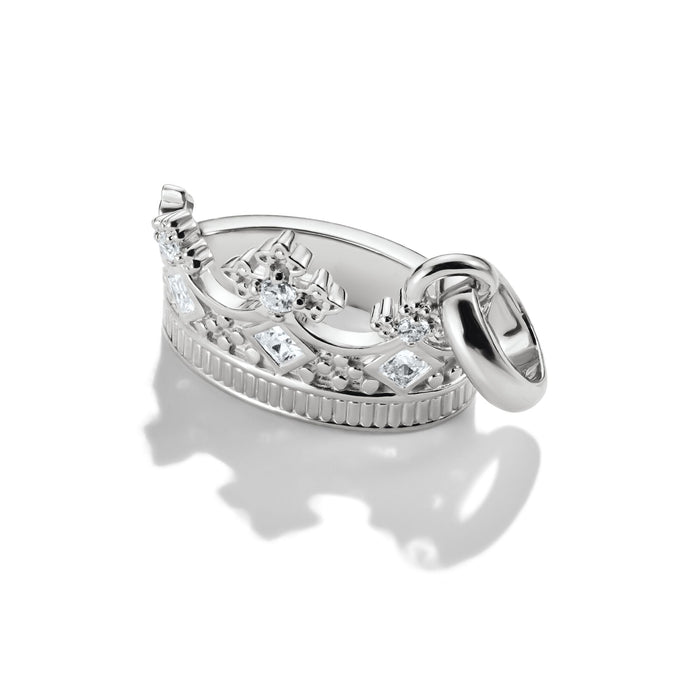 THOMAS SABO Connect Charm crown with stones silver