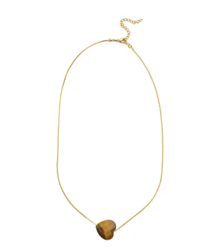 Tiger Eye Heart Choker