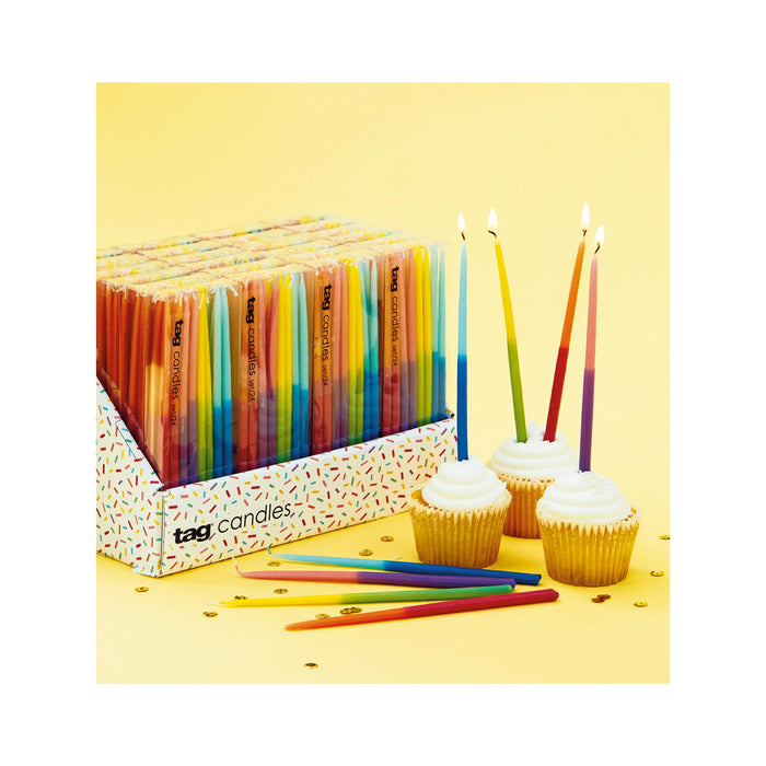 Two Tone Birthday Candles Set of 24