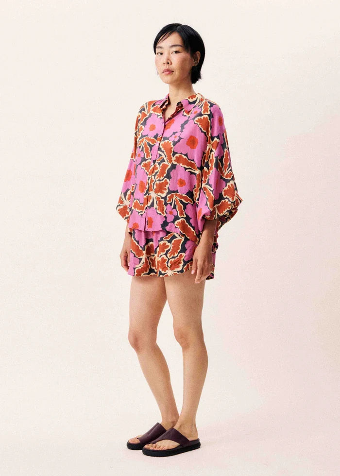 FLORAL PUFF SLEEVE TOP