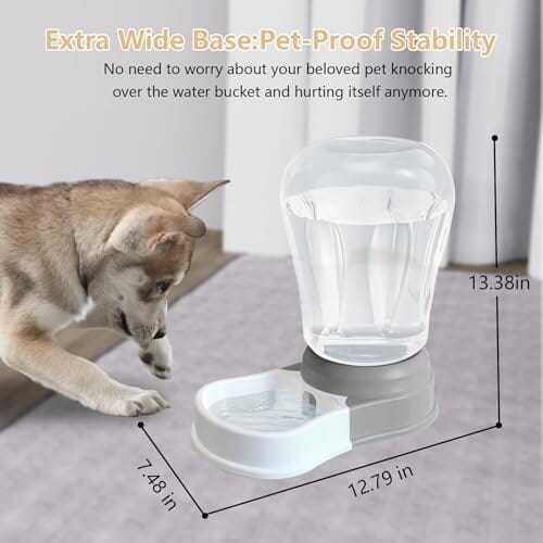 1.58 Gallon Automatic Dog Water Bowl Dispenser Dog Bowls & Feeders Pet Clever
