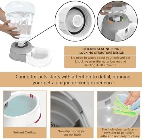 1.58 Gallon Automatic Dog Water Bowl Dispenser Dog Bowls & Feeders Pet Clever