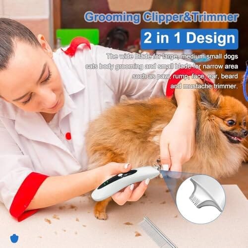 2-in-1 Detachable Premium Blades Dog Hair Trimmers Pet Clever