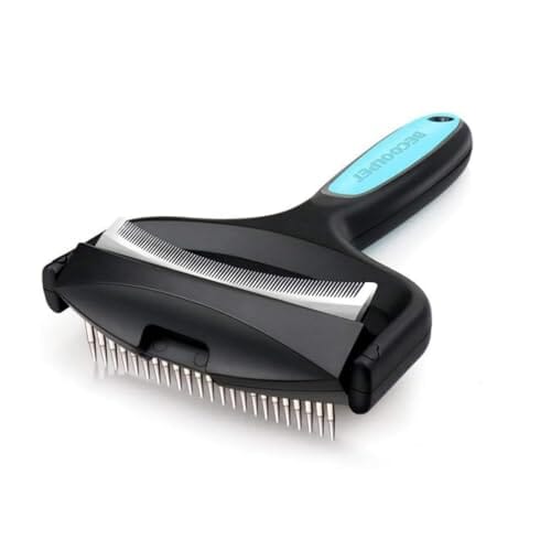 2-Sided Dematting & Deshedding Comb for Pets Dog Combs Pet Clever