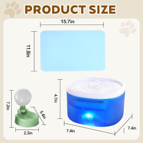 2.2L/74oz Cat Fountain – Ultra Quiet Upgraded Automatic Pet Water Dispenser with 3 Replaceable Filters Dog Bowls & Feeders Pet Clever