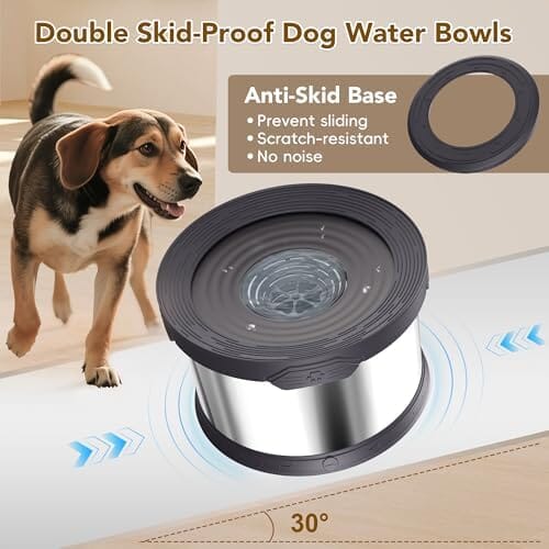 2.6 Gallon/10L Large Capacity Spill-Proof Dog Bowls Dog Bowls & Feeders Pet Clever