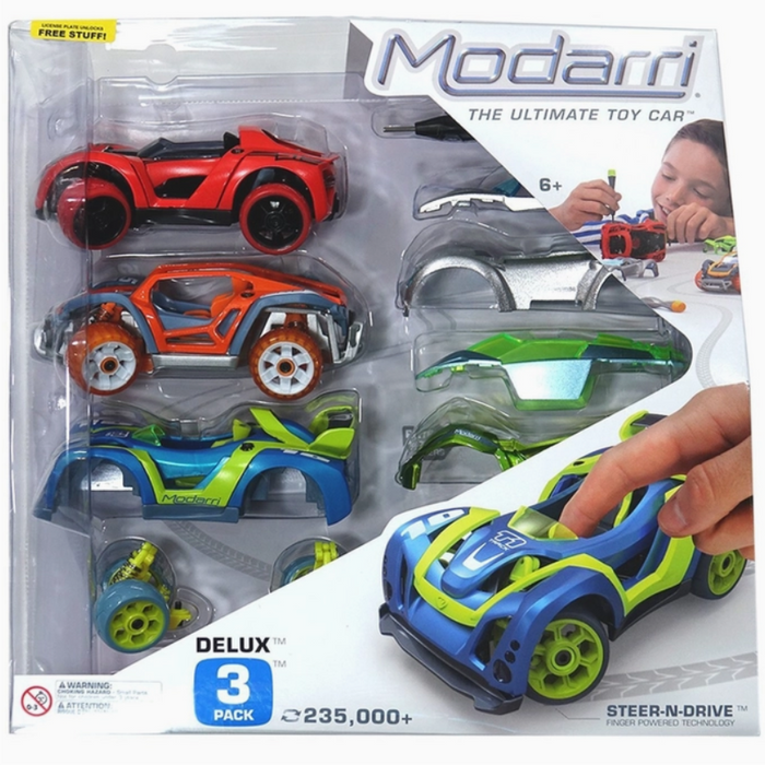 3 Pack Design and Drive Toy Racers