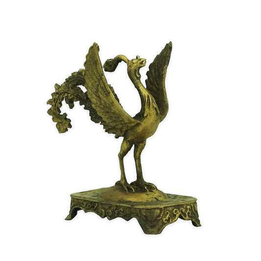 3.2-in Bronze Flying Phoenix on Stand