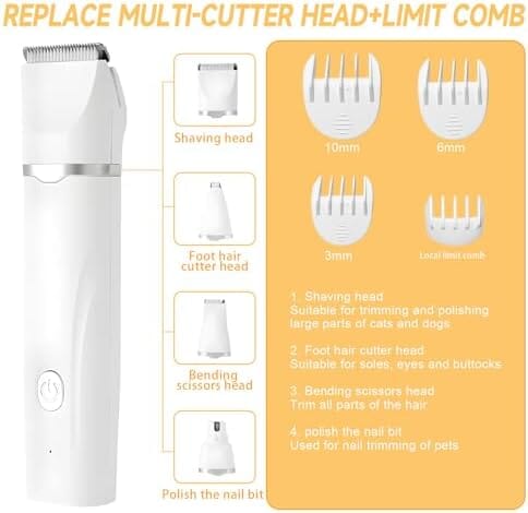 4-in-1 Dog Clippers for Grooming Dog Scissors Beauty Suit Dog Hair Trimmers Pet Clever