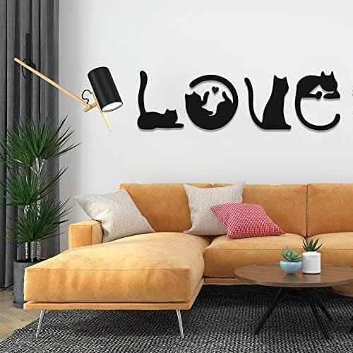 4pcs Black Cat Wall Decor Home Decor Cats Pet Clever