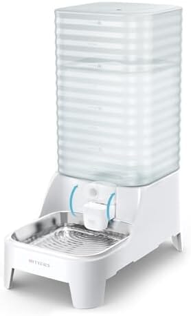 8L Large Gravity Cat Water Dispenser with Filter & Adjustable Base Dog Bowls & Feeders Pet Clever