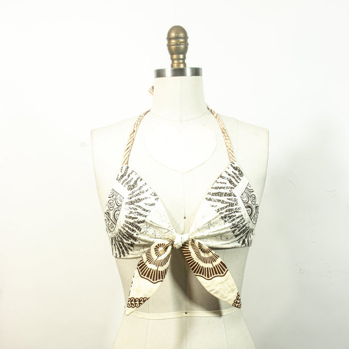 African Print Halter Bra Top