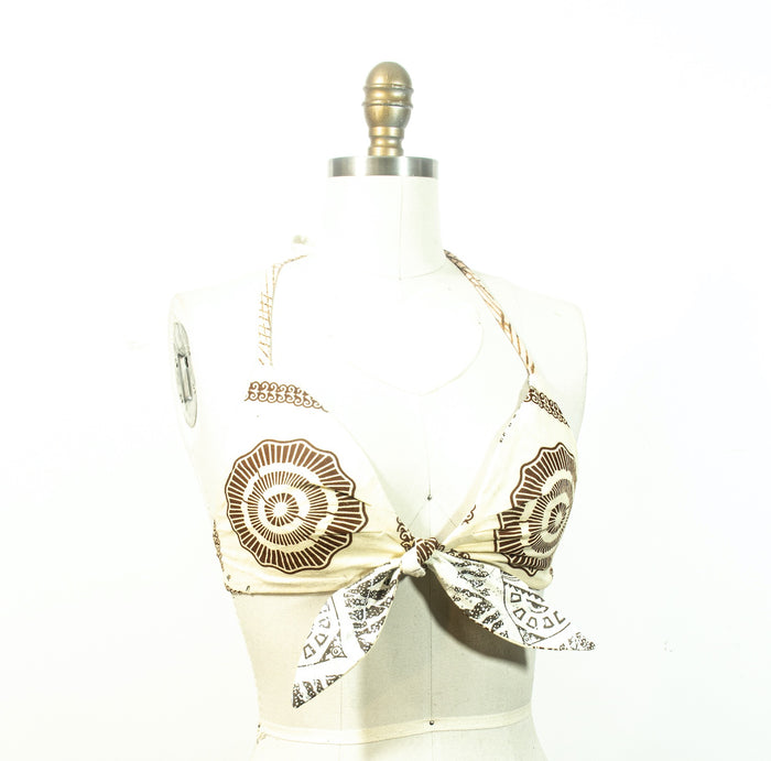African Print Halter Bra Top