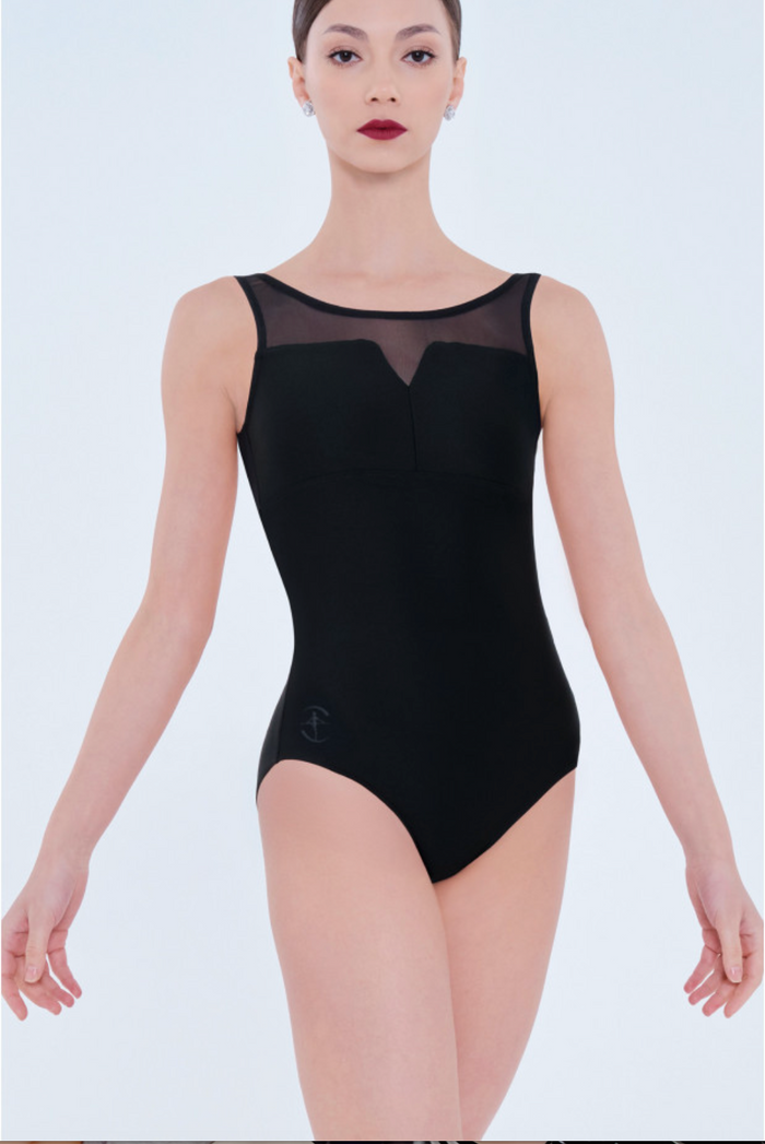 Alva Wide Strap Mesh Leotard - Wear Moi