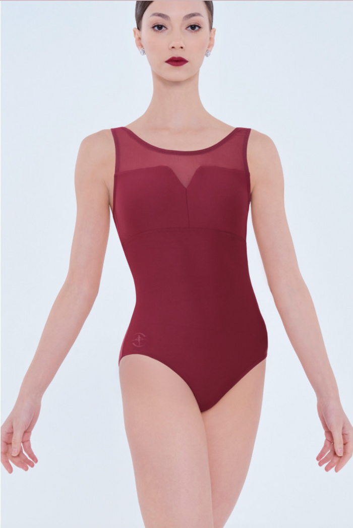 Alva Wide Strap Mesh Leotard - Wear Moi