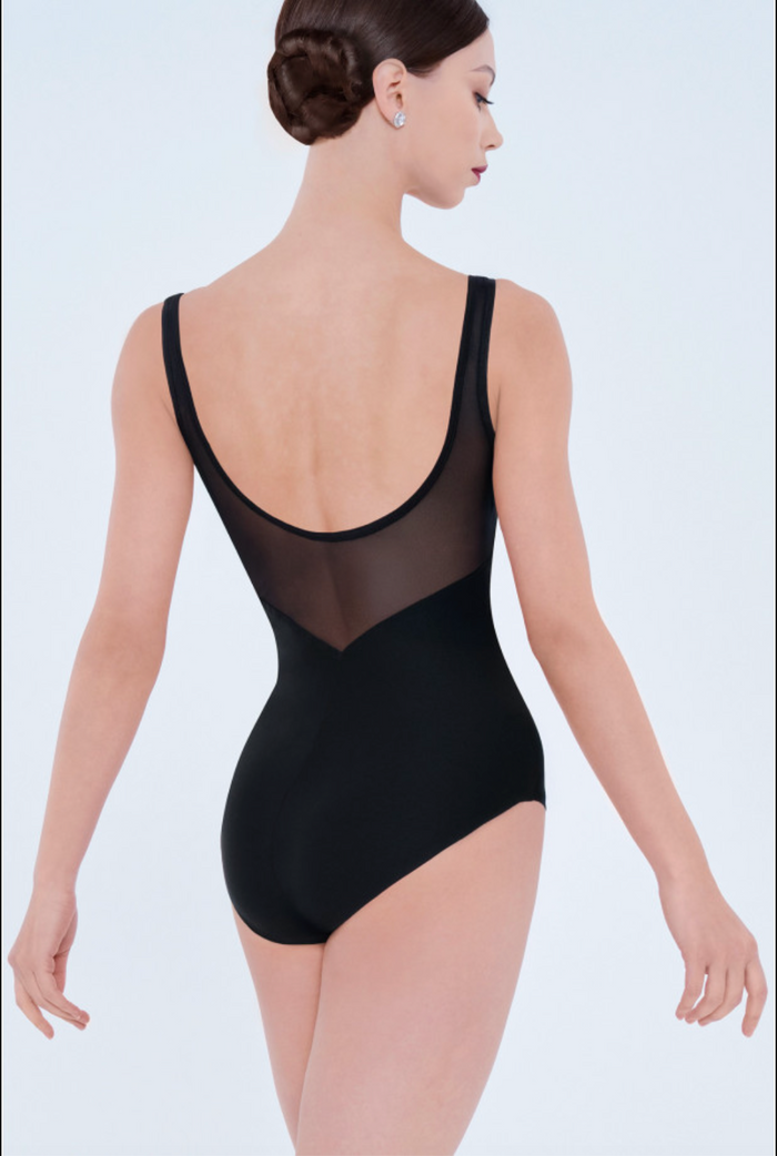 Alva Wide Strap Mesh Leotard - Wear Moi