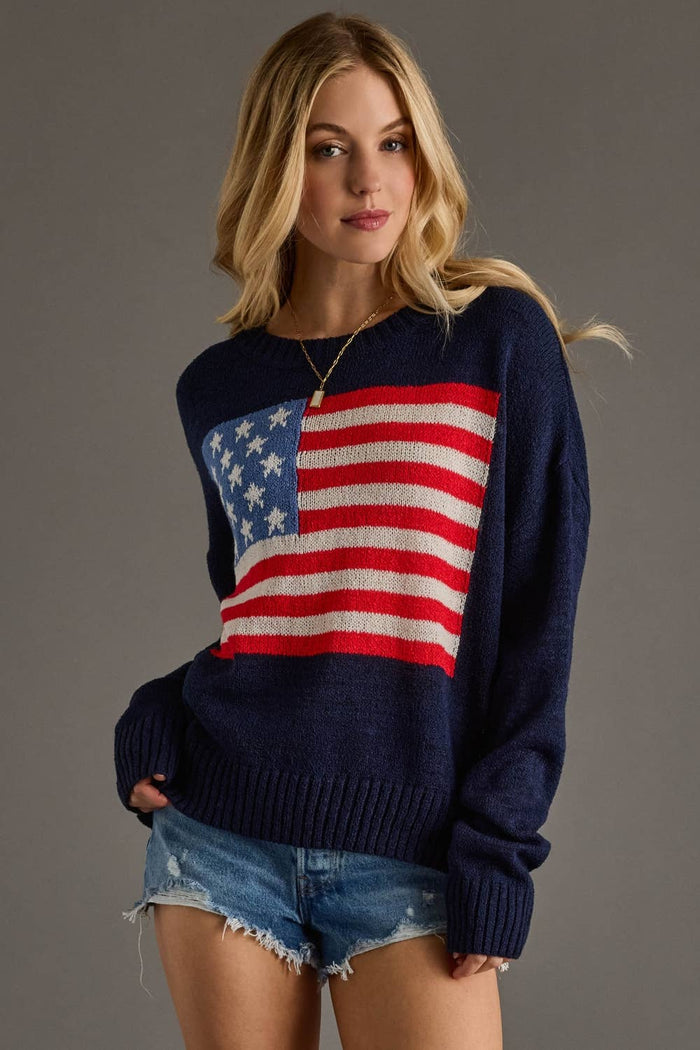 AMERICAN FLAG LIGHTWEIGHT SWEATER