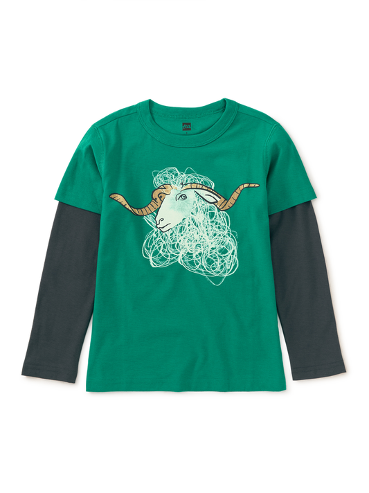 Angora Goat Layered Sleeve Tee