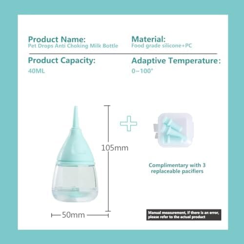 Anti-Choking Puppy Feeder Design with 3pcs Replaceable and Reusable Silicone Nipples Dog Bowls & Feeders Pet Clever