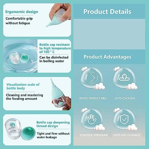 Anti-Choking Puppy Feeder Design with 3pcs Replaceable and Reusable Silicone Nipples Dog Bowls & Feeders Pet Clever