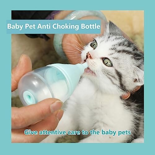 Anti-Choking Puppy Feeder Design with 3pcs Replaceable and Reusable Silicone Nipples Dog Bowls & Feeders Pet Clever