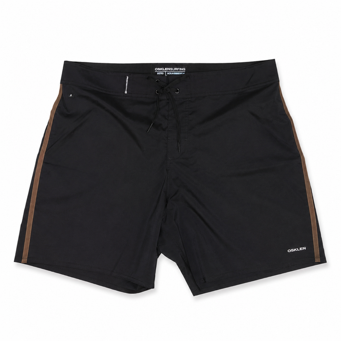 Bermuda Surf Osklen Aquaone Flex Side Tape Preto/Marrom