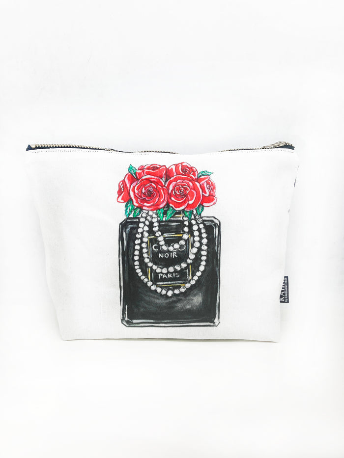 Black Perfume T Bottom Cosmetic Bag