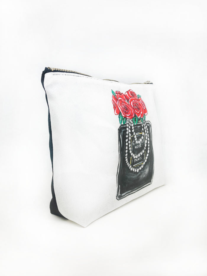Black Perfume T Bottom Cosmetic Bag