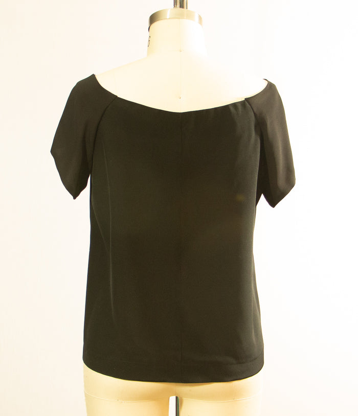 Black Silk Top
