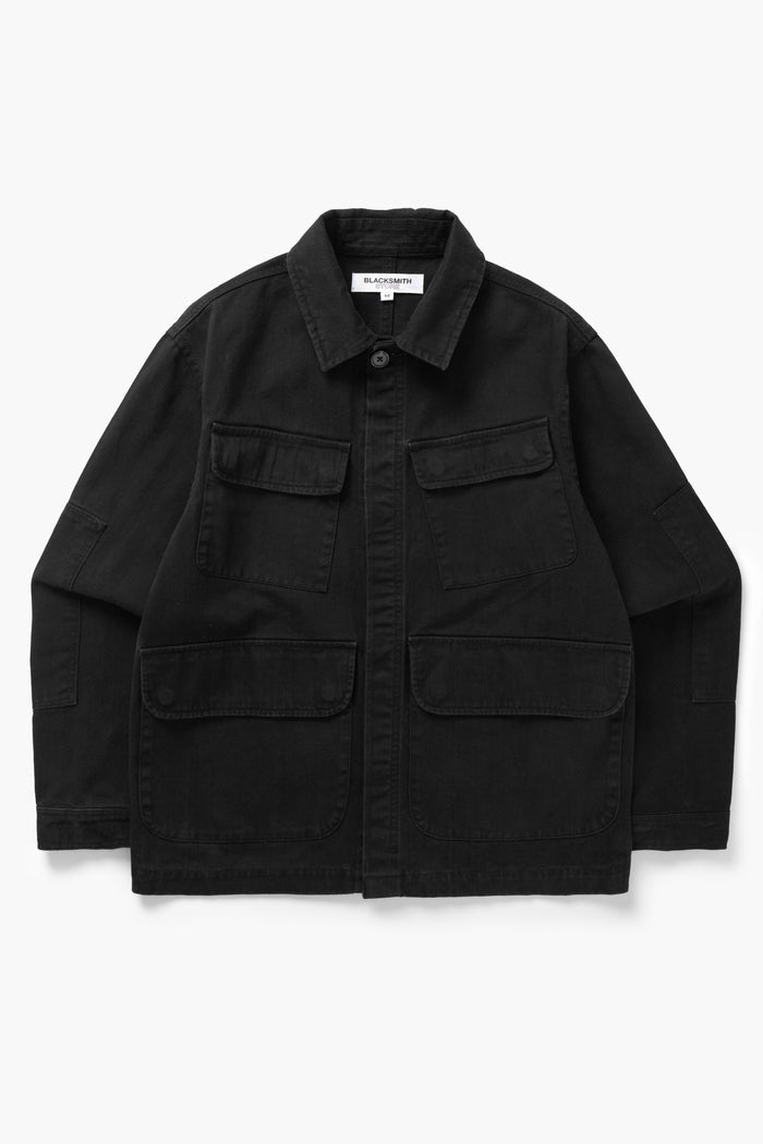 Blacksmith - Herringbone Jungle Jacket - Black